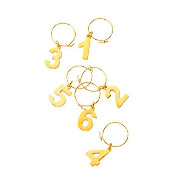 Viski Viski 3766 Belmont Gold Plated Wine Charms 3766